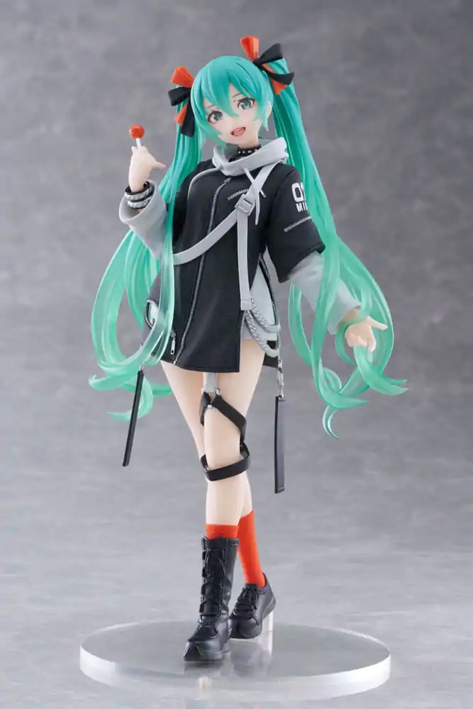 Hatsune Miku Wonderland PVC Socha Fashion Punk Verze 18 cm fotografii produktu