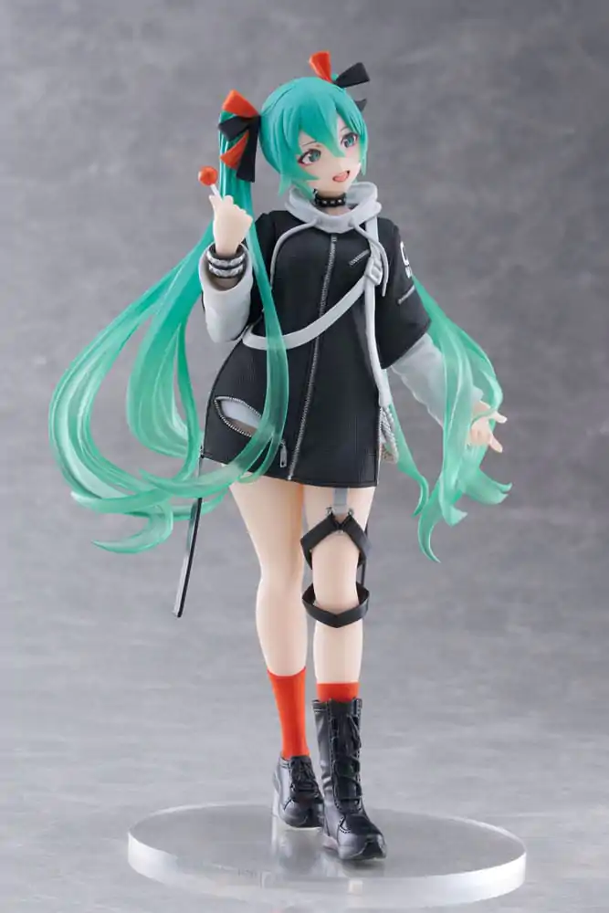 Hatsune Miku Wonderland PVC Socha Fashion Punk Verze 18 cm fotografii produktu