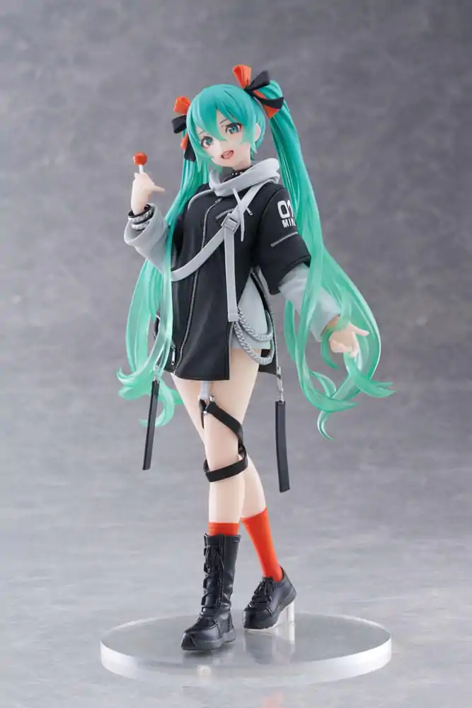 Hatsune Miku Wonderland PVC Socha Fashion Punk Verze 18 cm fotografii produktu