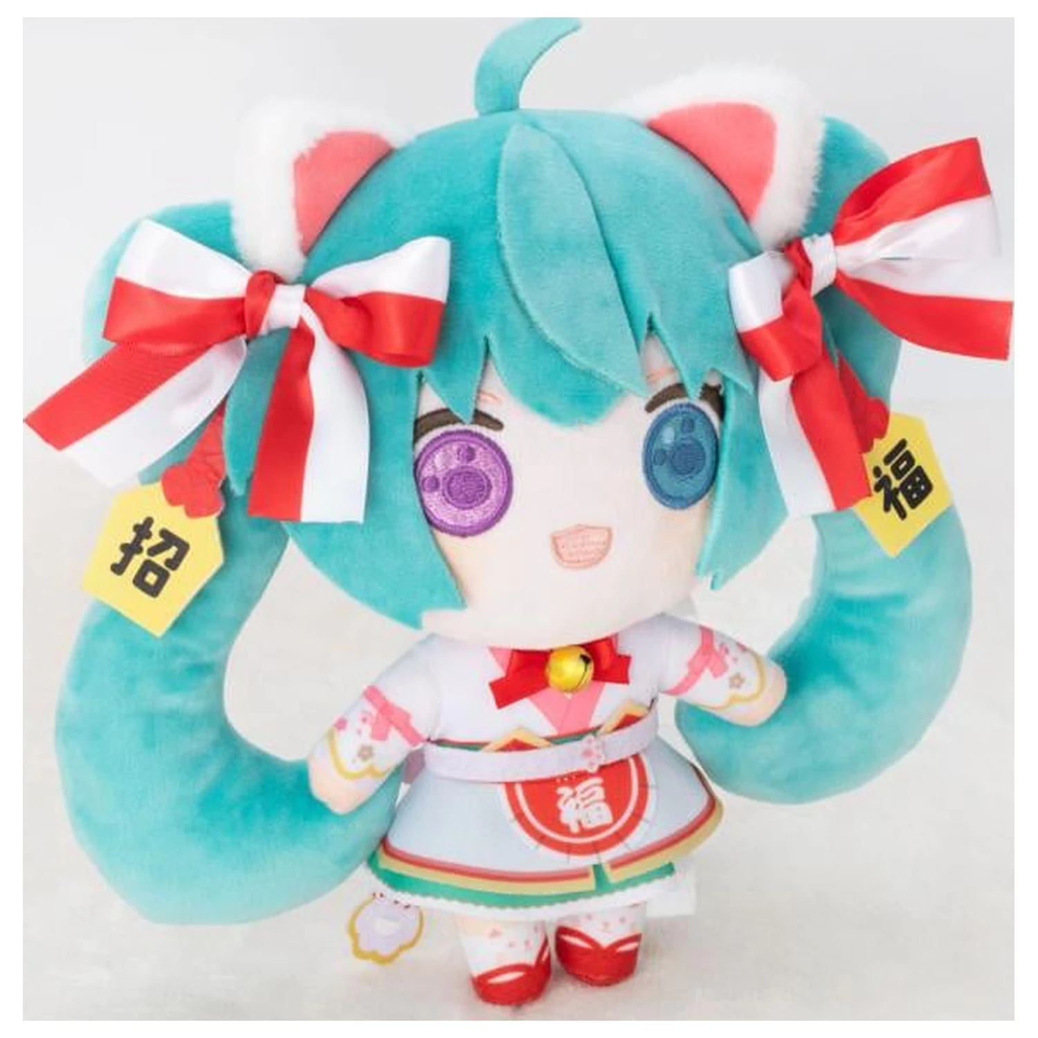 Hatsune Miku x Maneki-Neko White Cat Plyšák 22 cm fotografii produktu
