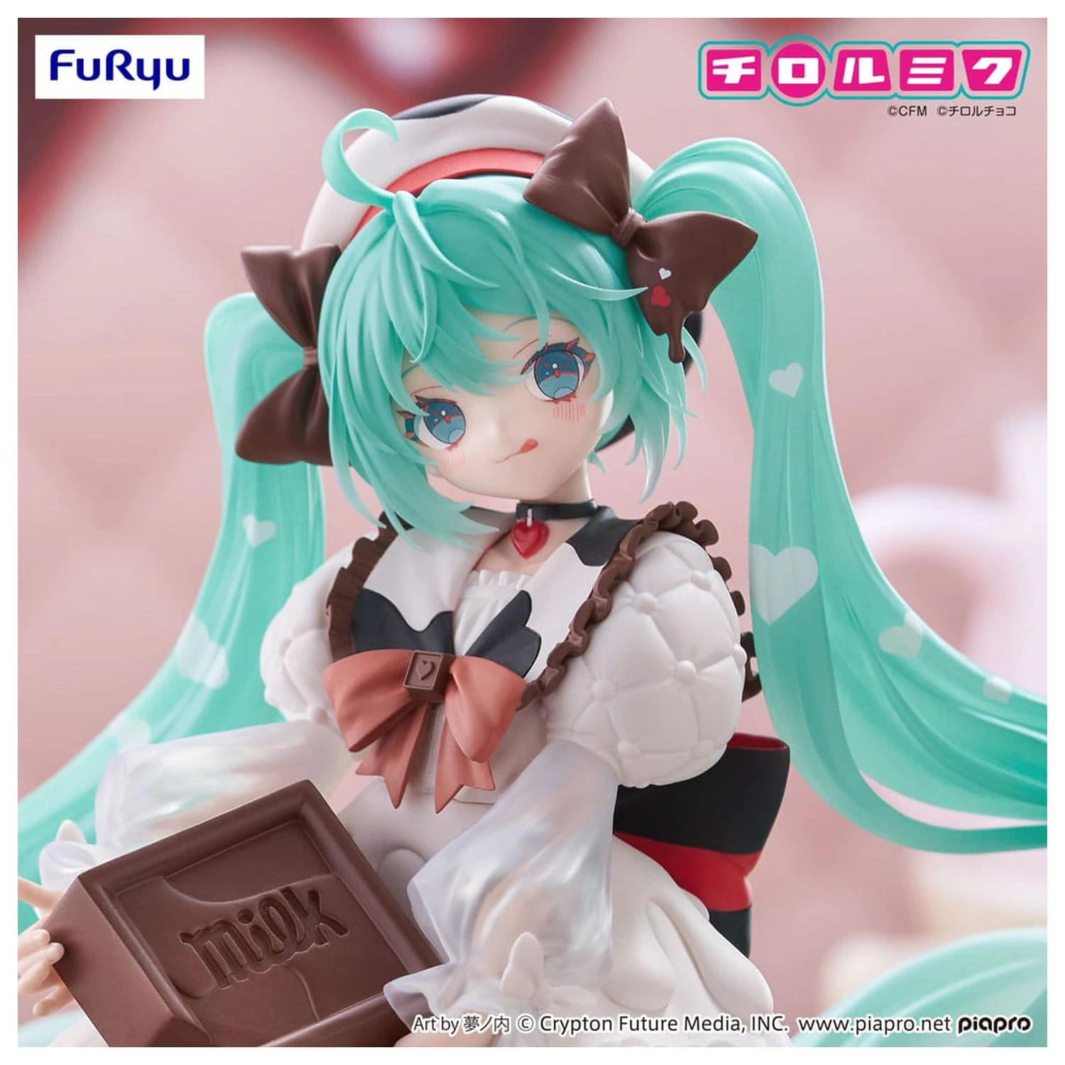 Hatsune Miku x Tirol Choco Trio-Try-iT PVC Soška Hatsune Miku Milk Ver. 18 cm fotografii produktu