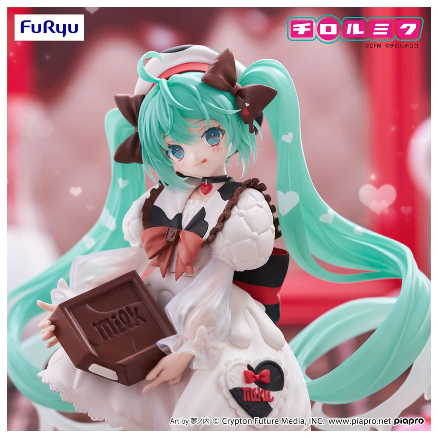 Hatsune Miku x Tirol Choco Trio-Try-iT PVC Soška Hatsune Miku Milk Ver. 18 cm fotografii produktu