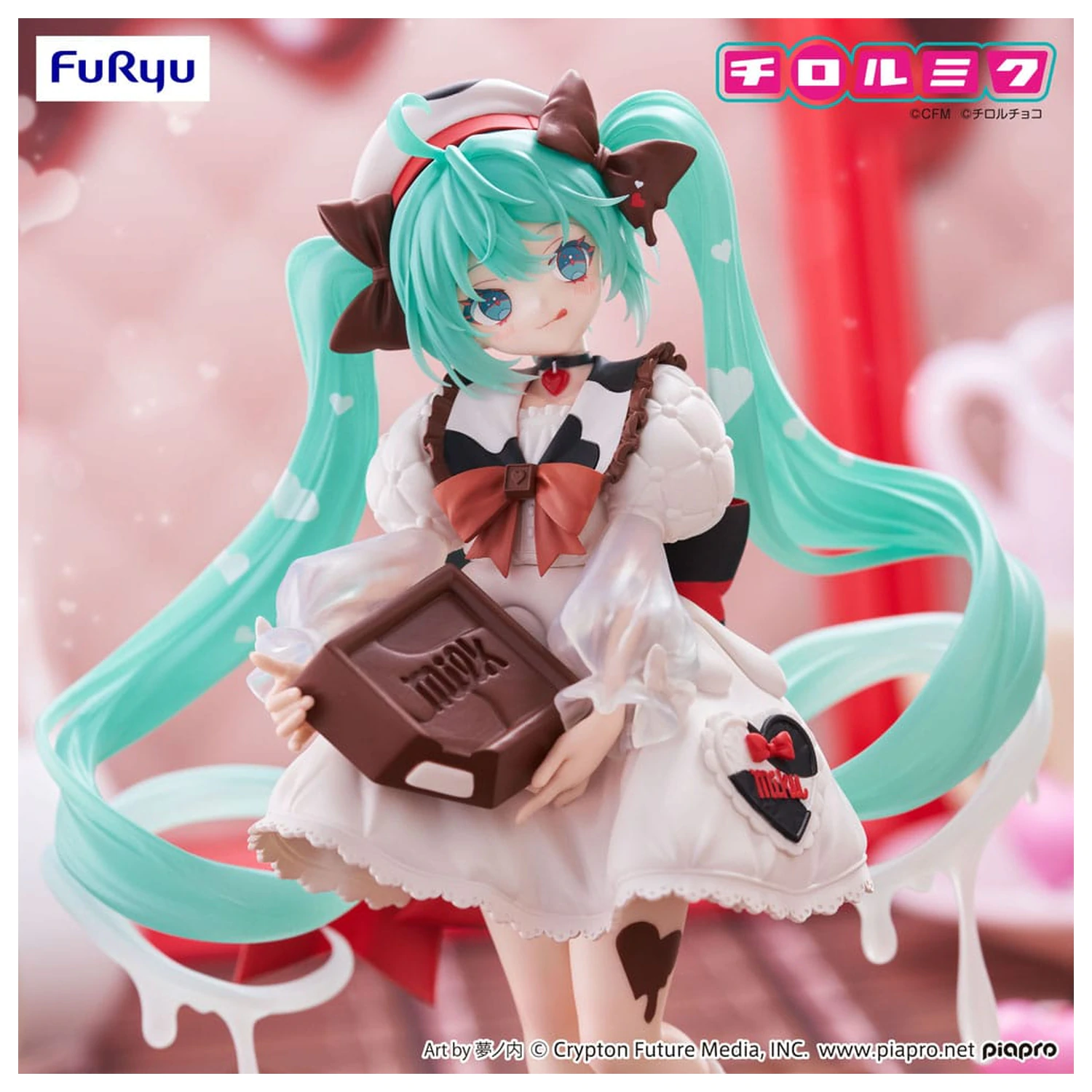 Hatsune Miku x Tirol Choco Trio-Try-iT PVC Soška Hatsune Miku Milk Ver. 18 cm fotografii produktu