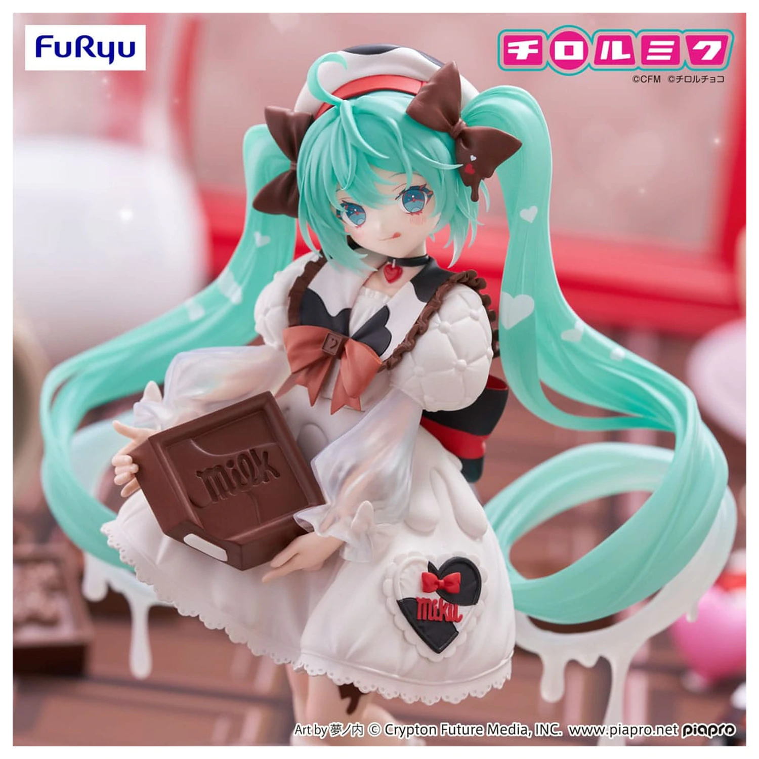 Hatsune Miku x Tirol Choco Trio-Try-iT PVC Soška Hatsune Miku Milk Ver. 18 cm fotografii produktu