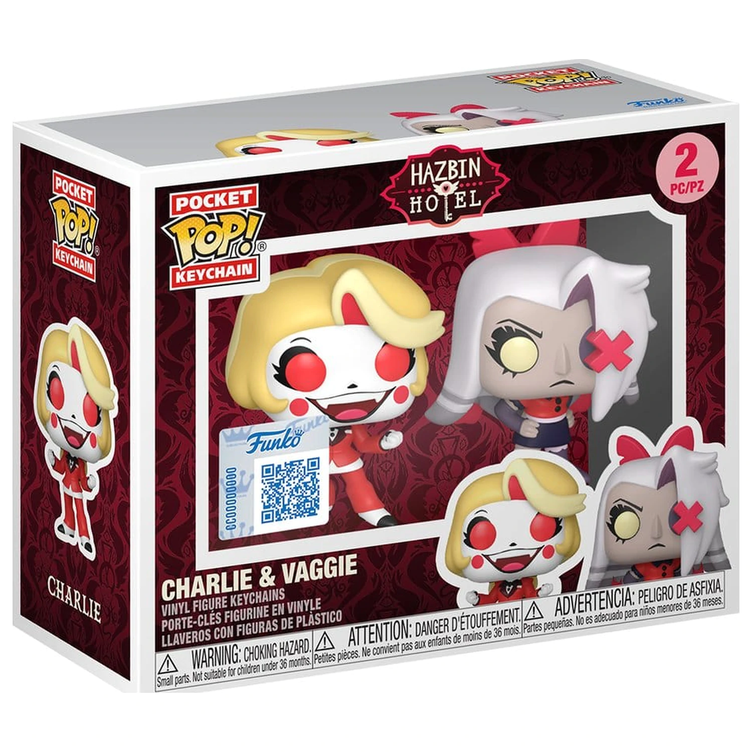 Hazbin Hotel Funko POP! Vinylová Klíčenka 2-balení Charlie & Vaggie 4 cm fotografii produktu