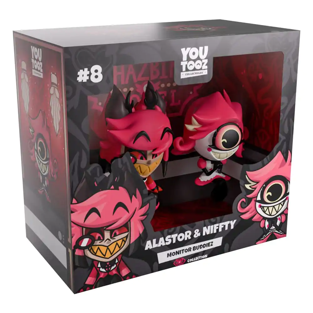 Hazbin Hotel Vinyl Figures Alastor & Niffty Monitor Buddiez Vinylové Figurky fotografii produktu