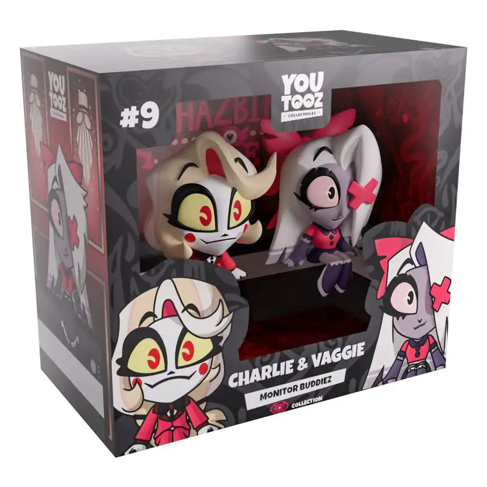 Hazbin Hotel Vinyl Figures Charlie & Vaggie Monitor Buddiez vinylové figurky fotografii produktu