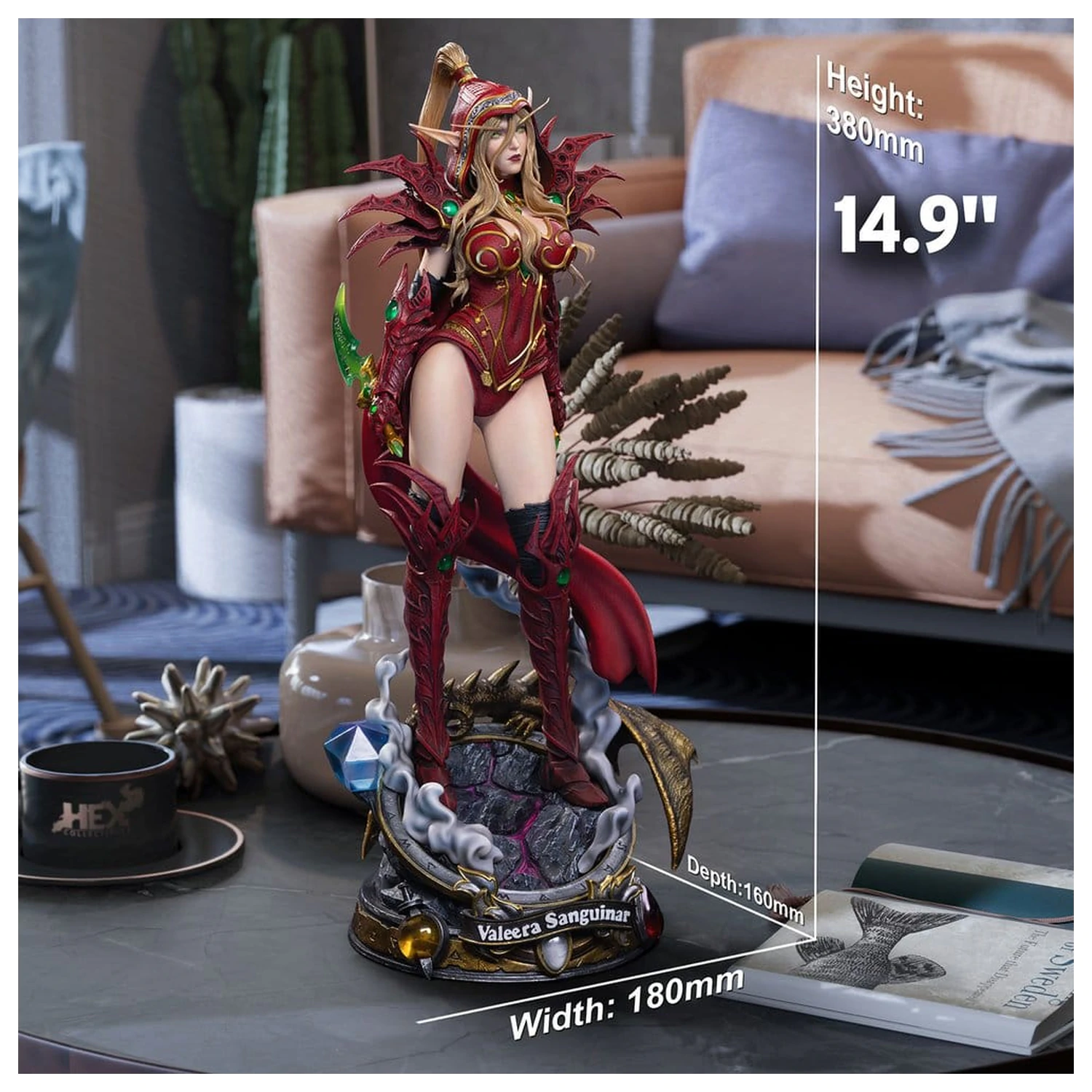 Hearthstone 1/6 soška Valeera Sanguinar 38 cm fotografii produktu