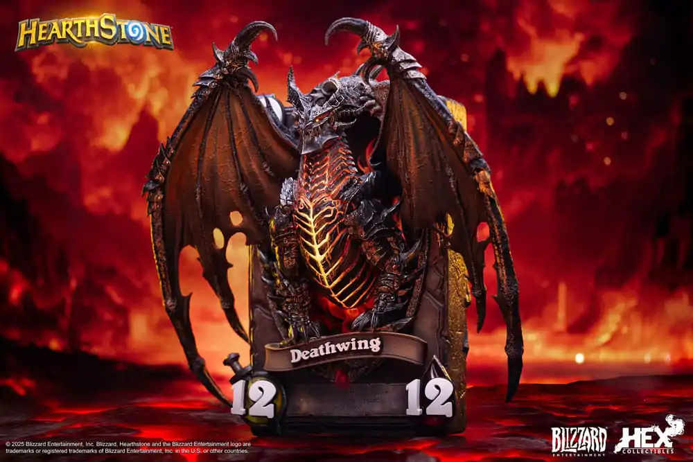 Hearthstone 3D umělecký rám soška Deathwing 34 cm fotografii produktu