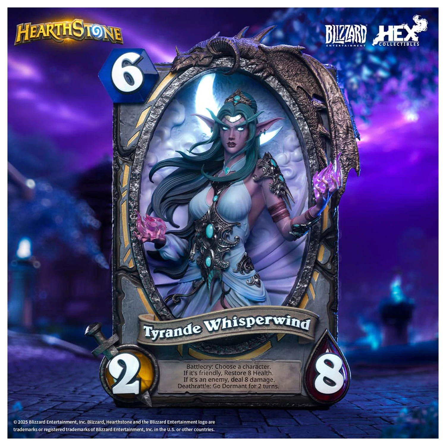 Hearthstone 3D Art Frame Socha Tyrande Whisperwind 31 cm fotografii produktu