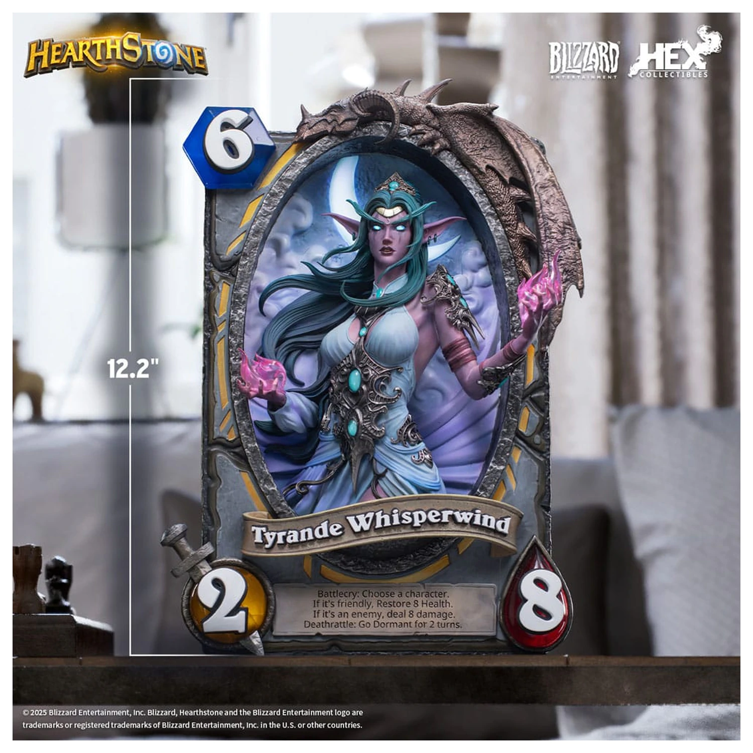 Hearthstone 3D Art Frame Socha Tyrande Whisperwind 31 cm fotografii produktu