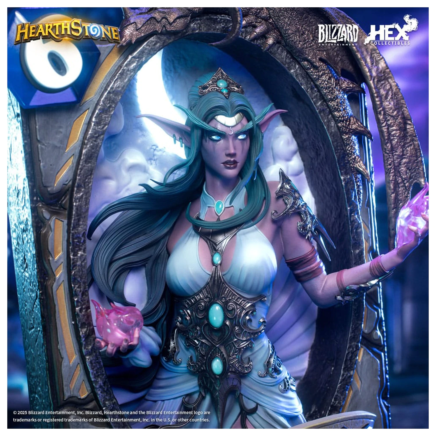 Hearthstone 3D Art Frame Socha Tyrande Whisperwind 31 cm fotografii produktu