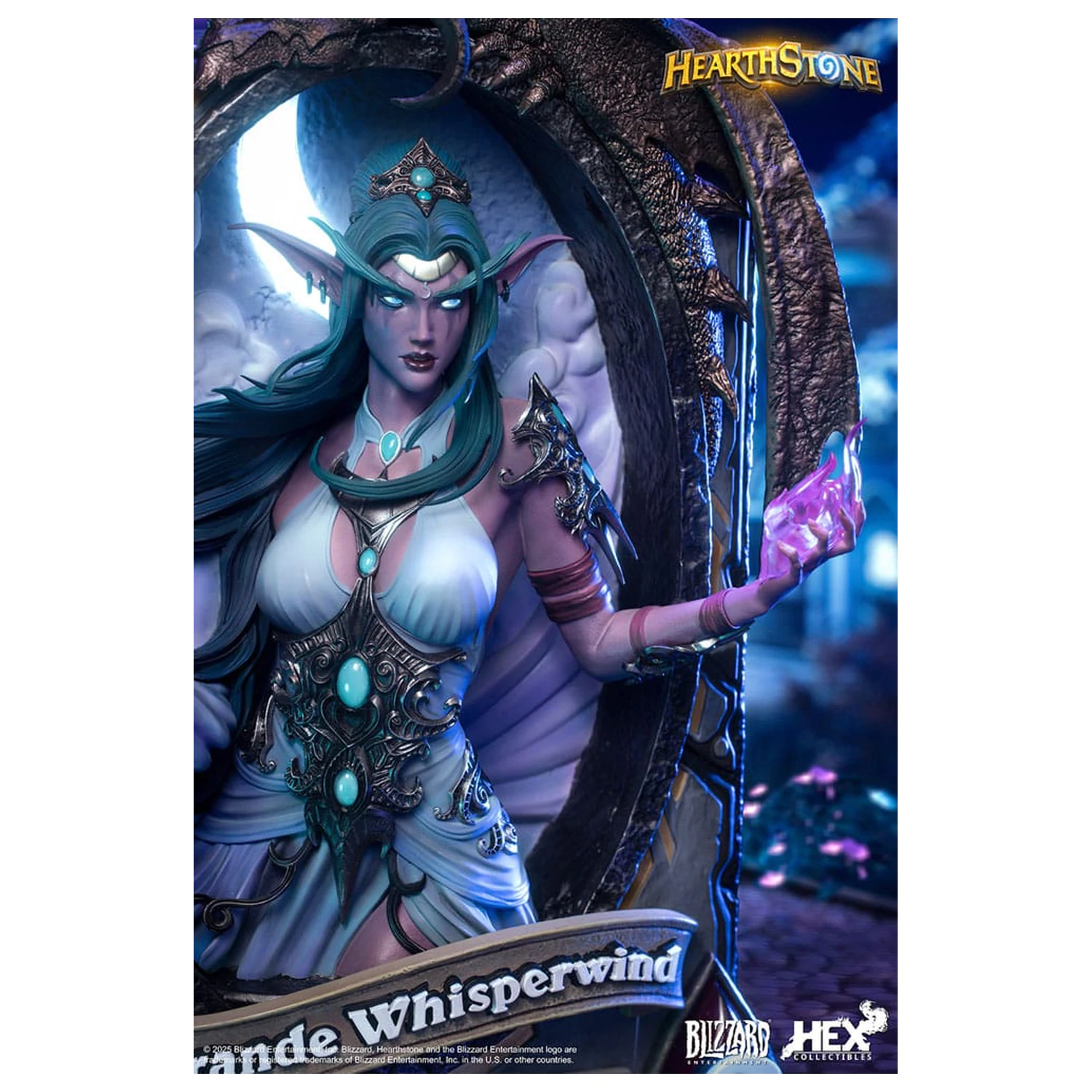 Hearthstone 3D Art Frame Socha Tyrande Whisperwind 31 cm fotografii produktu