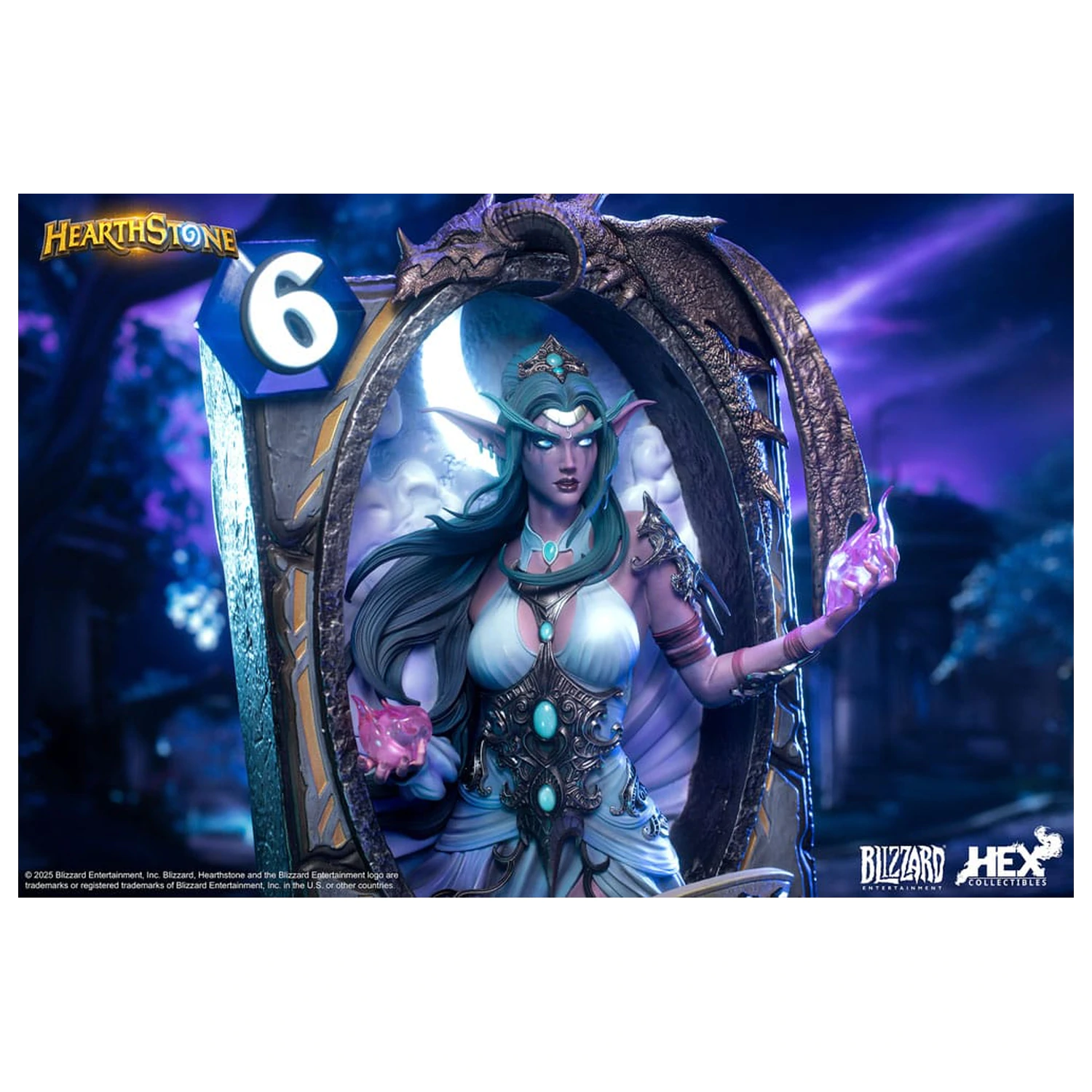 Hearthstone 3D Art Frame Socha Tyrande Whisperwind 31 cm fotografii produktu