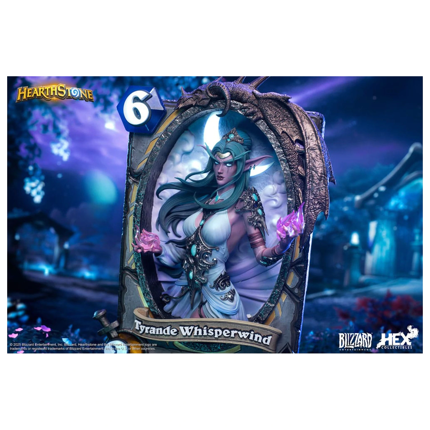 Hearthstone 3D Art Frame Socha Tyrande Whisperwind 31 cm fotografii produktu