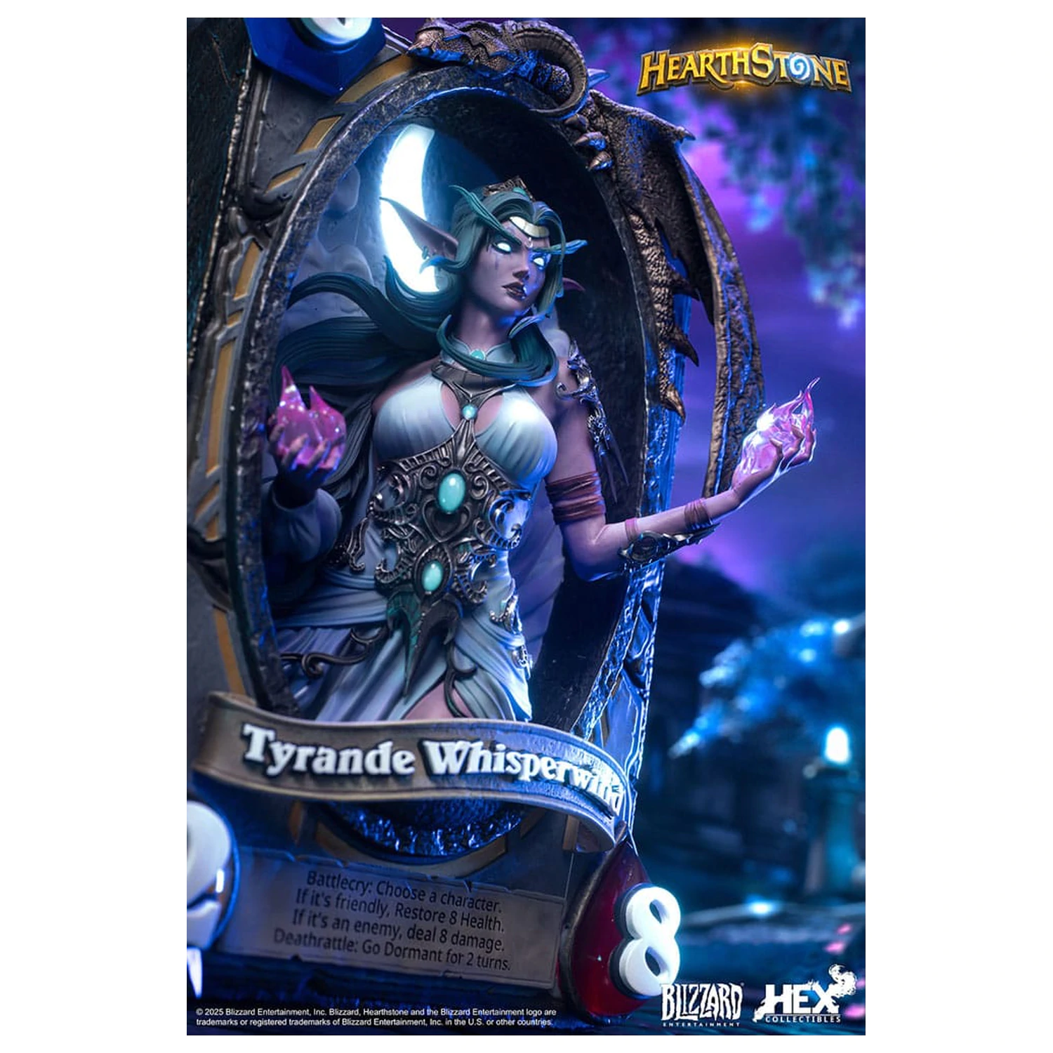 Hearthstone 3D Art Frame Socha Tyrande Whisperwind 31 cm fotografii produktu