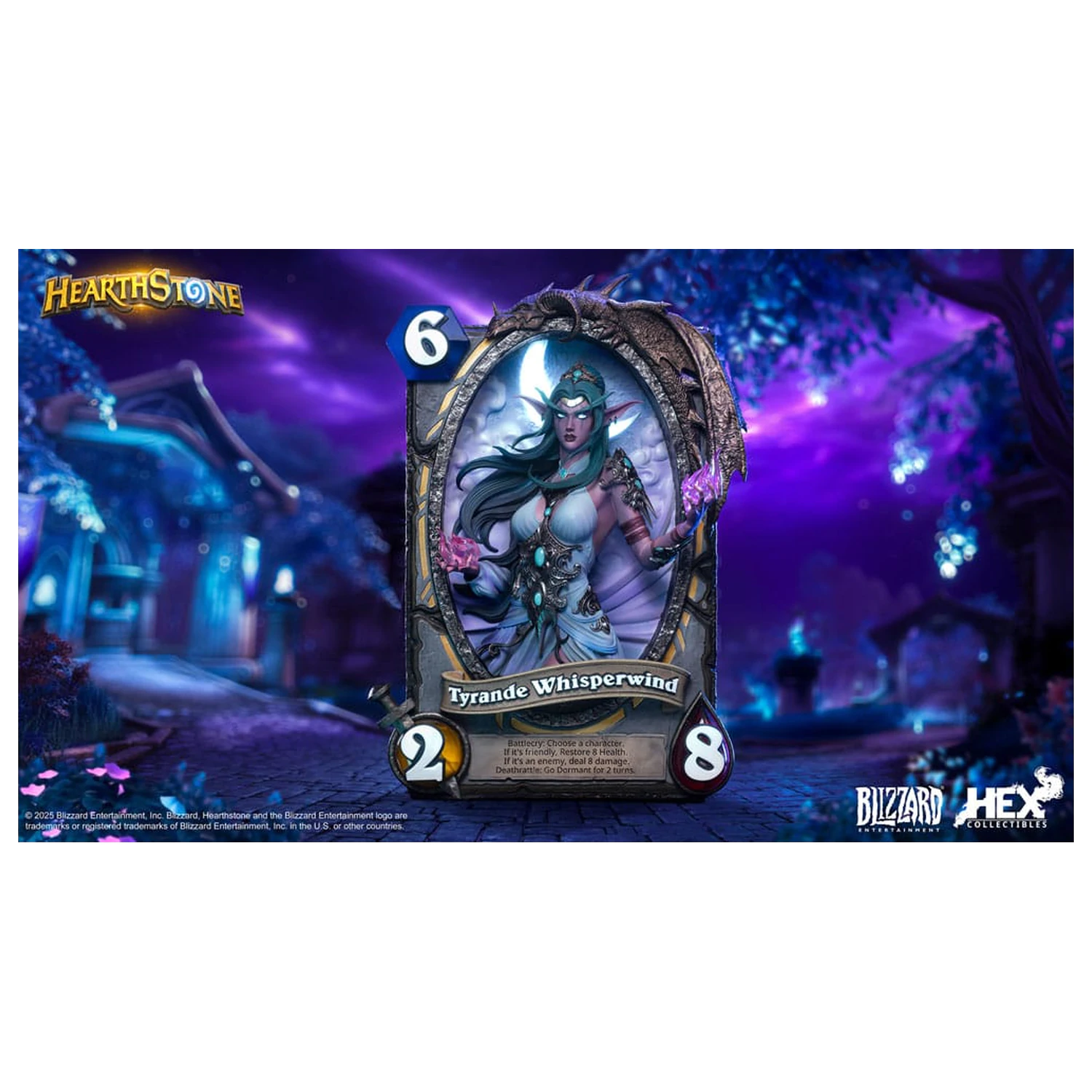 Hearthstone 3D Art Frame Socha Tyrande Whisperwind 31 cm fotografii produktu