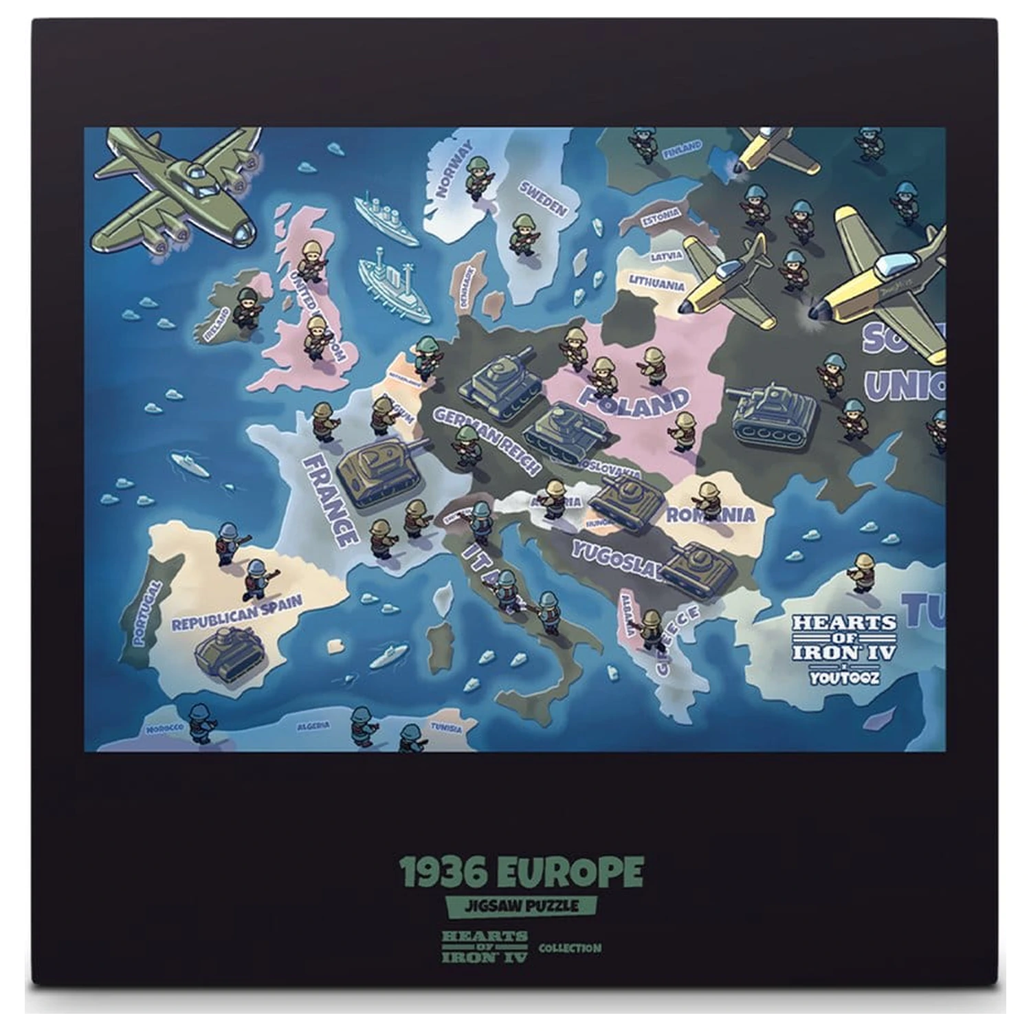 Hearts of Iron Puzzle 1936 Evropa fotografii produktu
