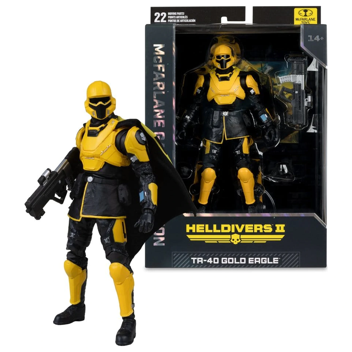 Helldivers II McFarlane Gaming Edition akční figurka T4-40 Gold Eagle 18 cm fotografii produktu