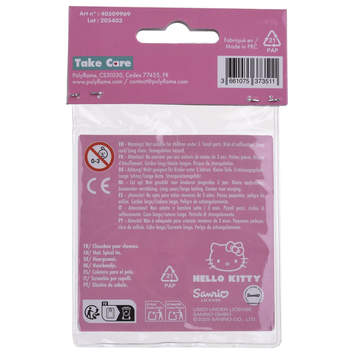 Hello Kitty balení 2 gumiček do vlasů fotografii produktu