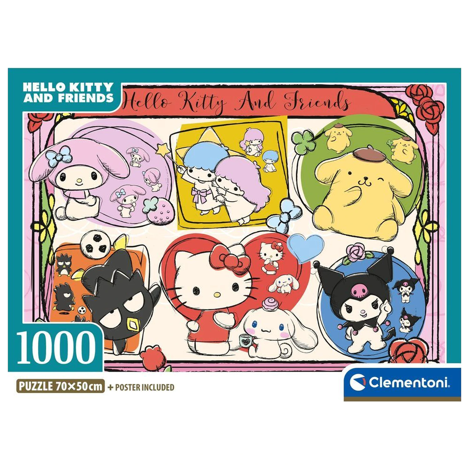 Hello Kitty 2 puzzle 1000 dílků fotografii produktu