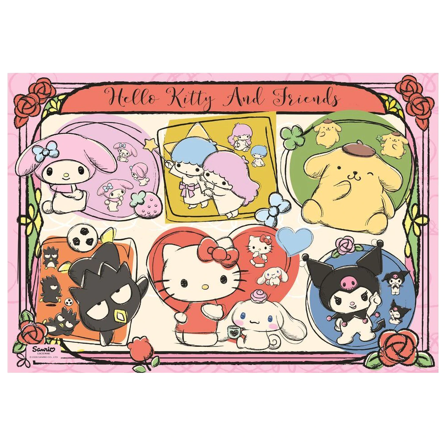 Hello Kitty 2 puzzle 1000 dílků fotografii produktu