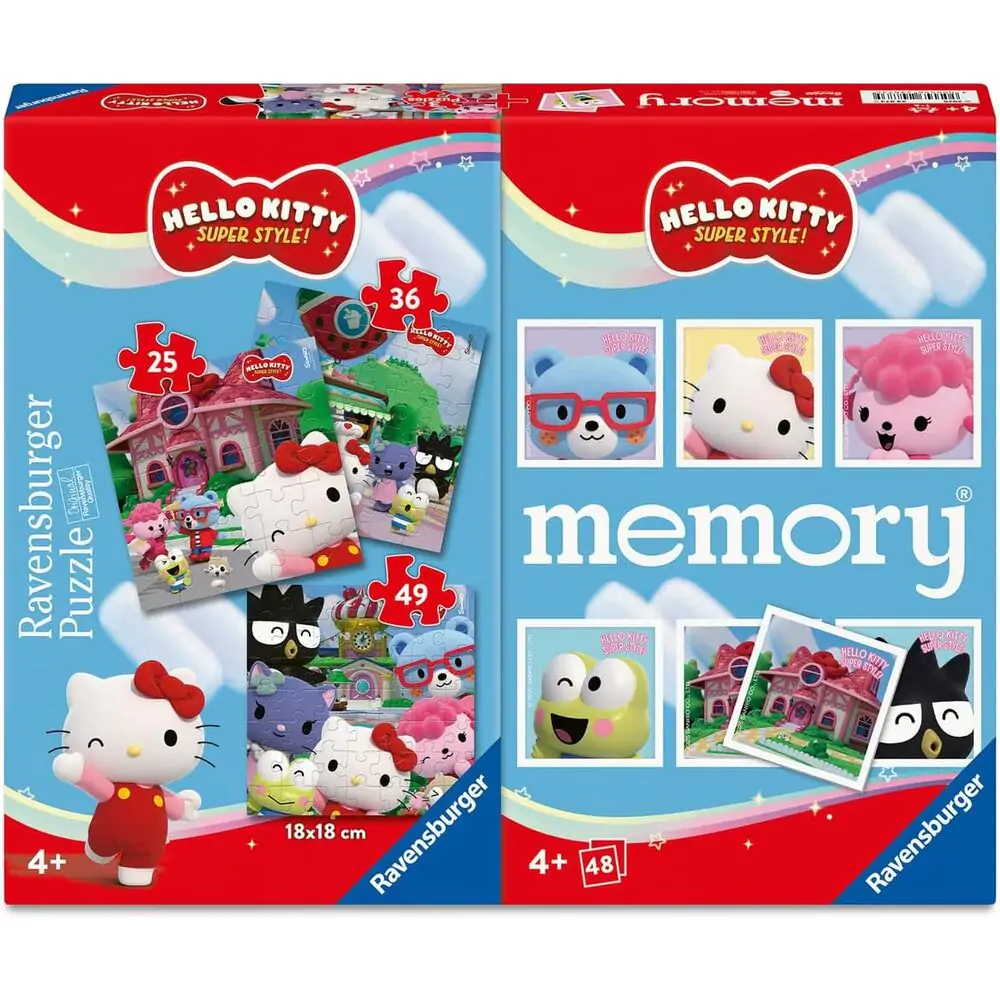 Hello Kitty 3 puzzle a paměťové multipack fotografii produktu