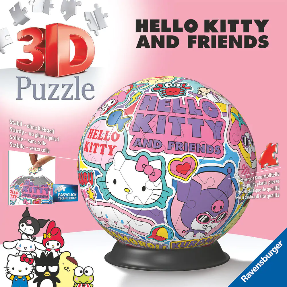 Hello Kitty 3D puzzle 72 dílků fotografii produktu