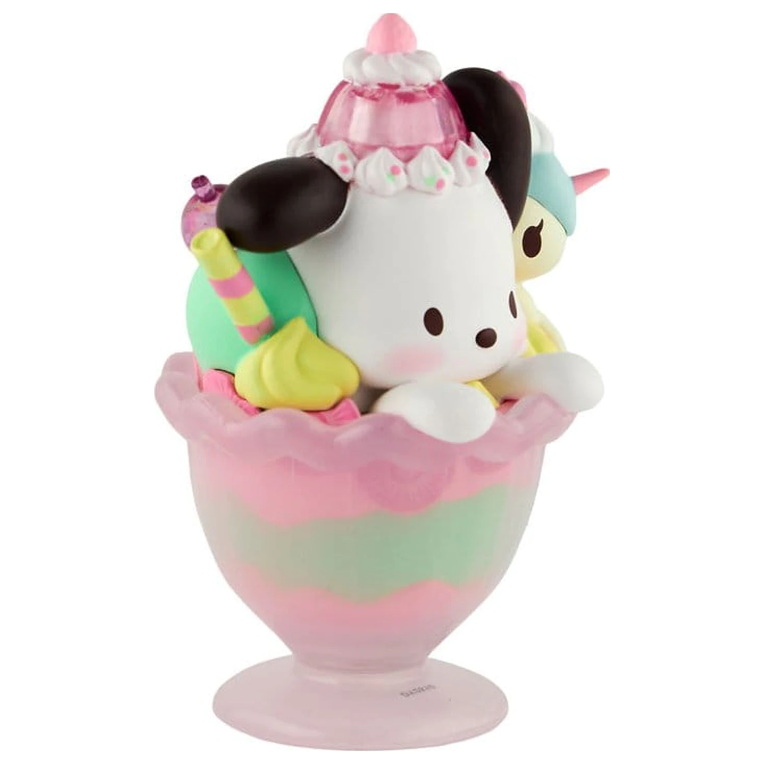 Hello Kitty & Friends Figurka v krabici s okénkem Fast Food Pochacco Pink Unicorn Sundae 9 cm fotografii produktu