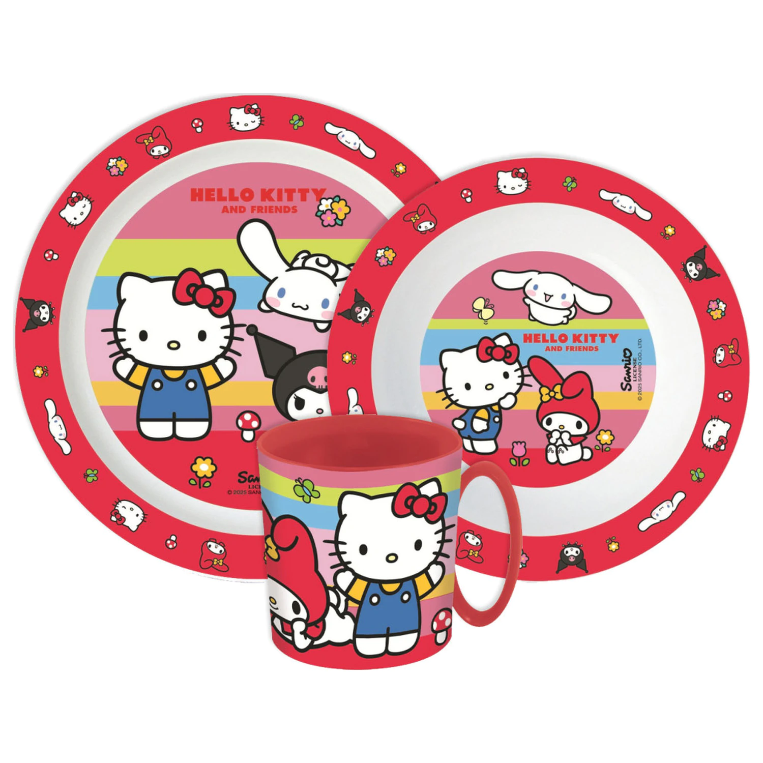 Hello Kitty and Friends Sada nádobí, Micro plastová sada s hrnkem fotografii produktu