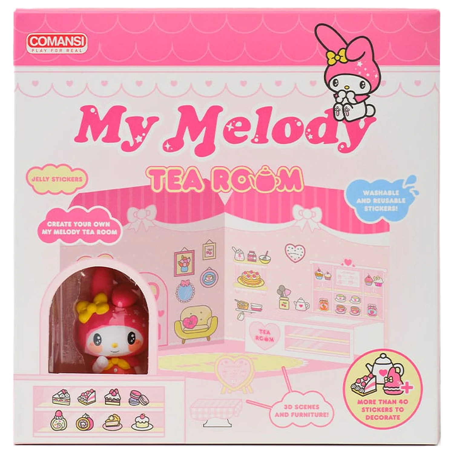 Hello Kitty and Friends Mini figurka Sticker House My Melody Čajovna fotografii produktu