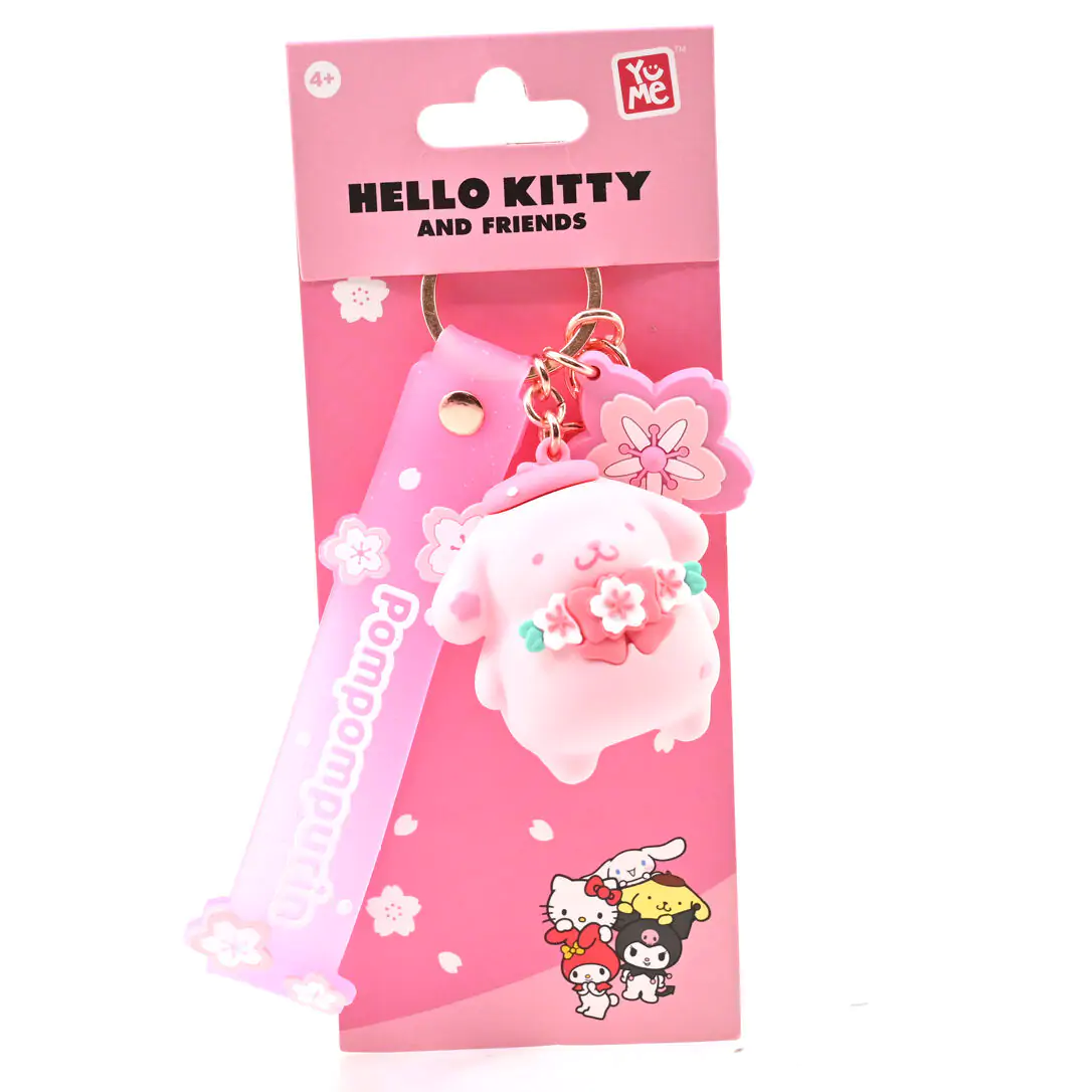 Hello Kitty and Friends Sanrio Sakura Pompompurin klíčenka fotografii produktu