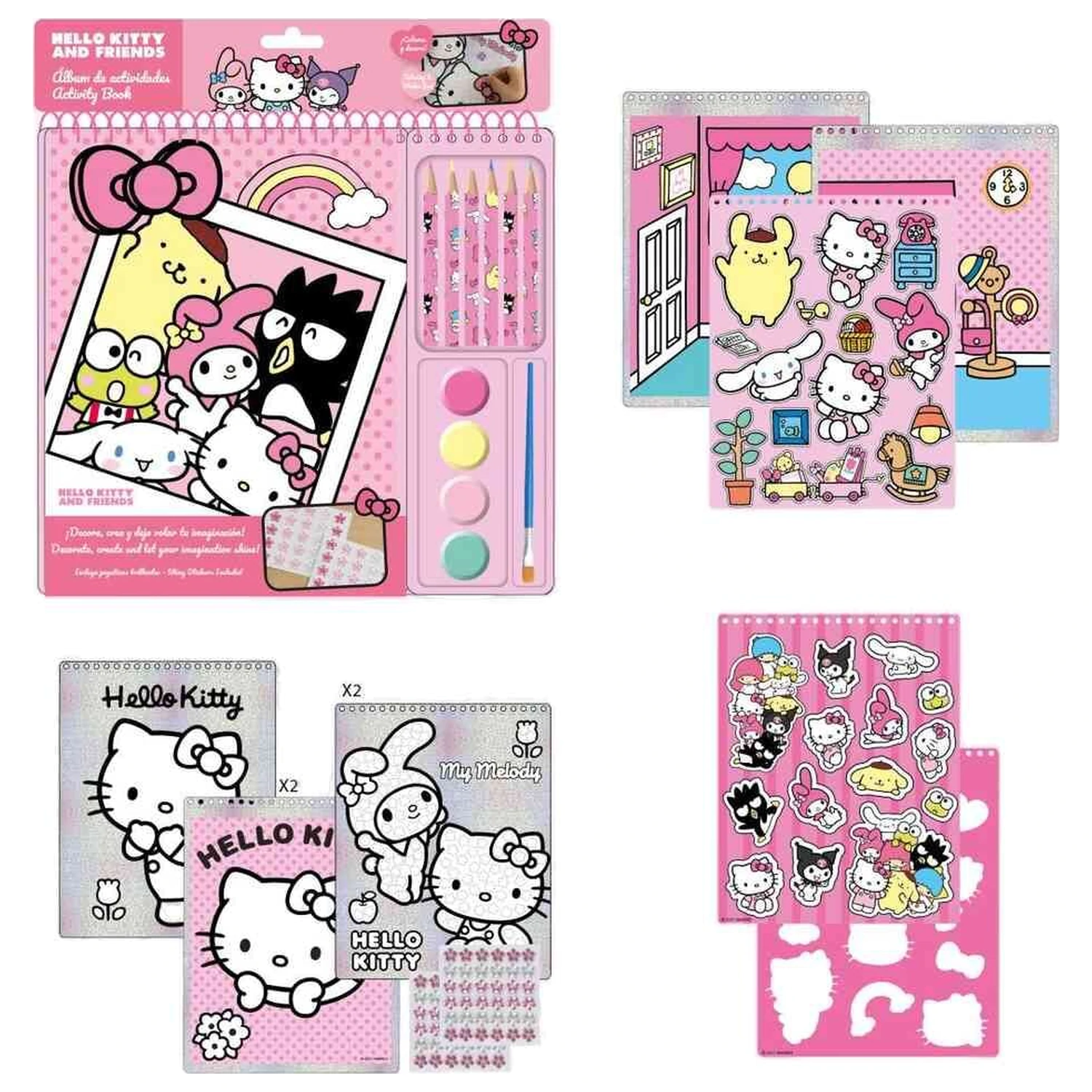 Hello Kitty and Friends omalovánky s aktivitami fotografii produktu