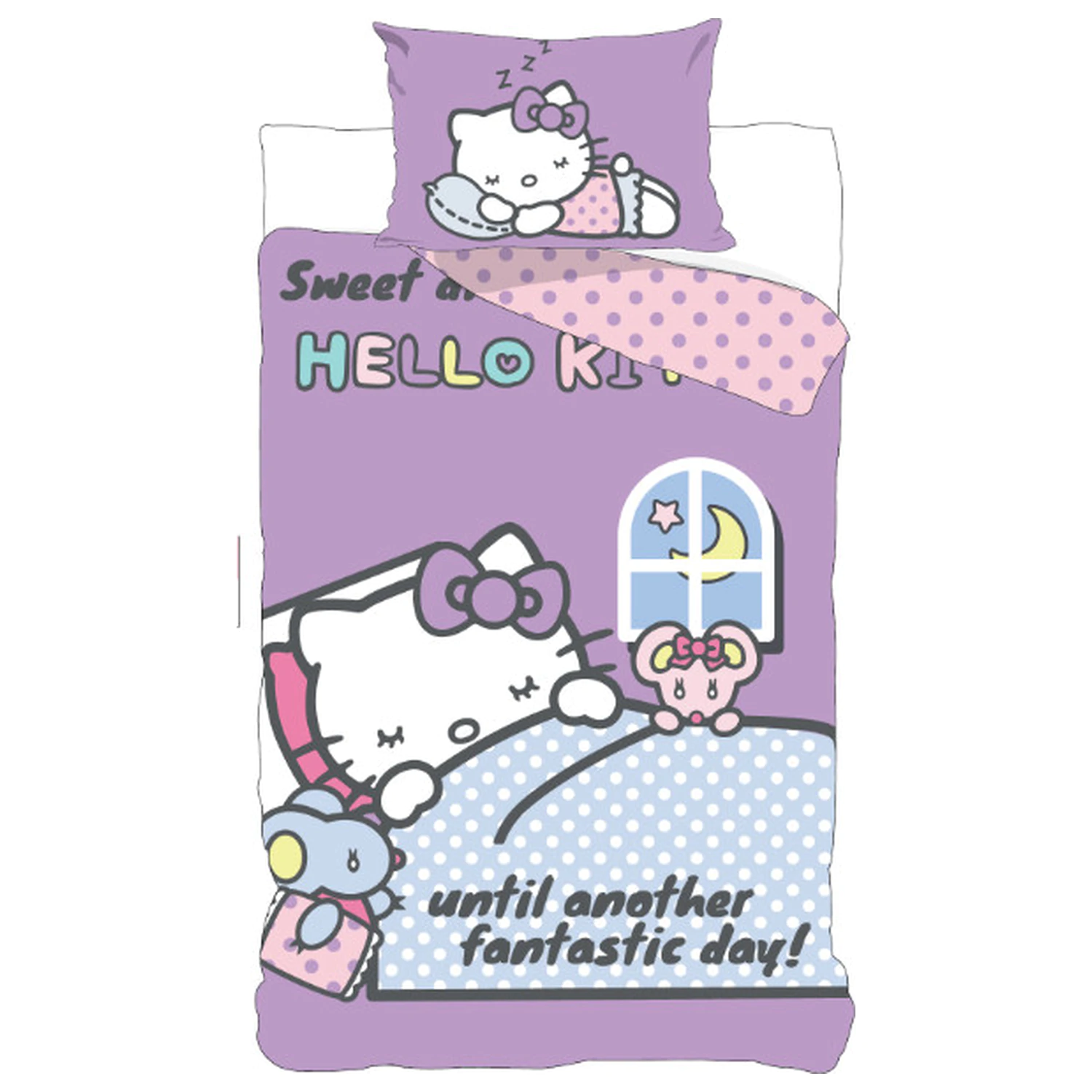 Hello Kitty Another Day dětský školkový povlak na peřinu fotografii produktu