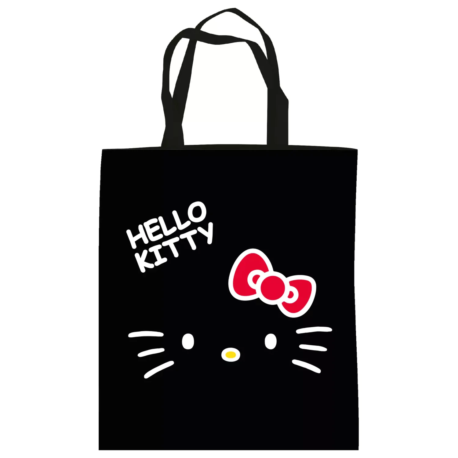 Hello Kitty Černá Plátěná Taška, Nákupní taška 44 cm fotografii produktu