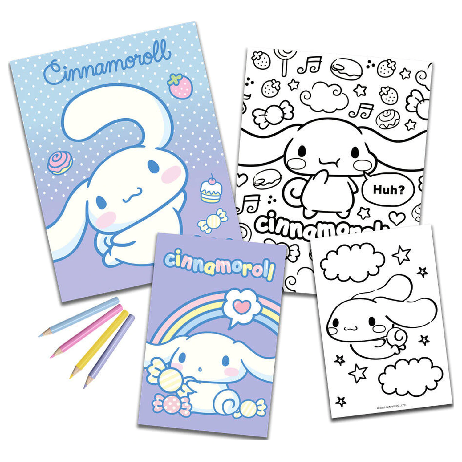 Hello Kitty Cinnamoroll omalovánková sada se samolepkami fotografii produktu