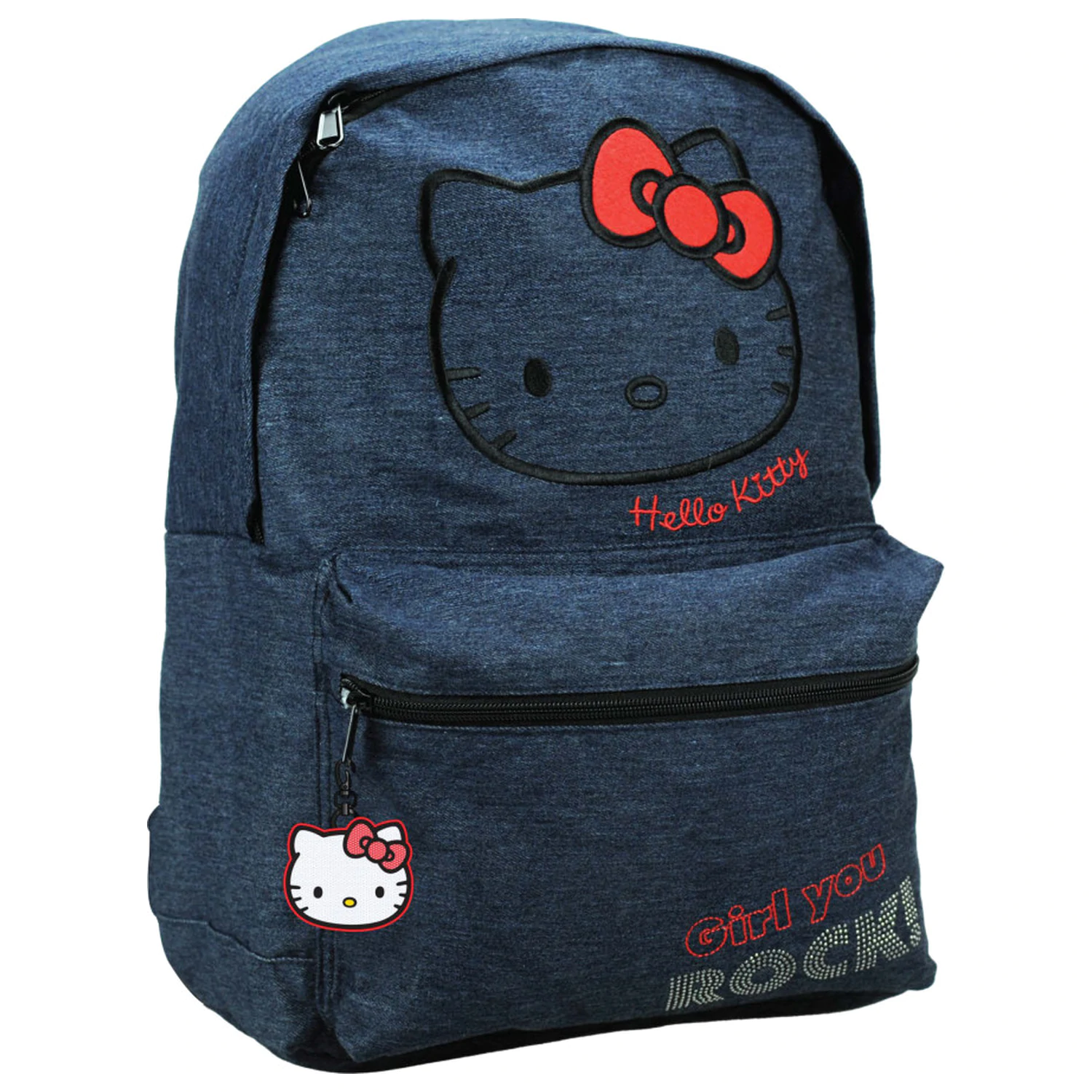 Hello Kitty Denim školní taška, taška 39 cm fotografii produktu