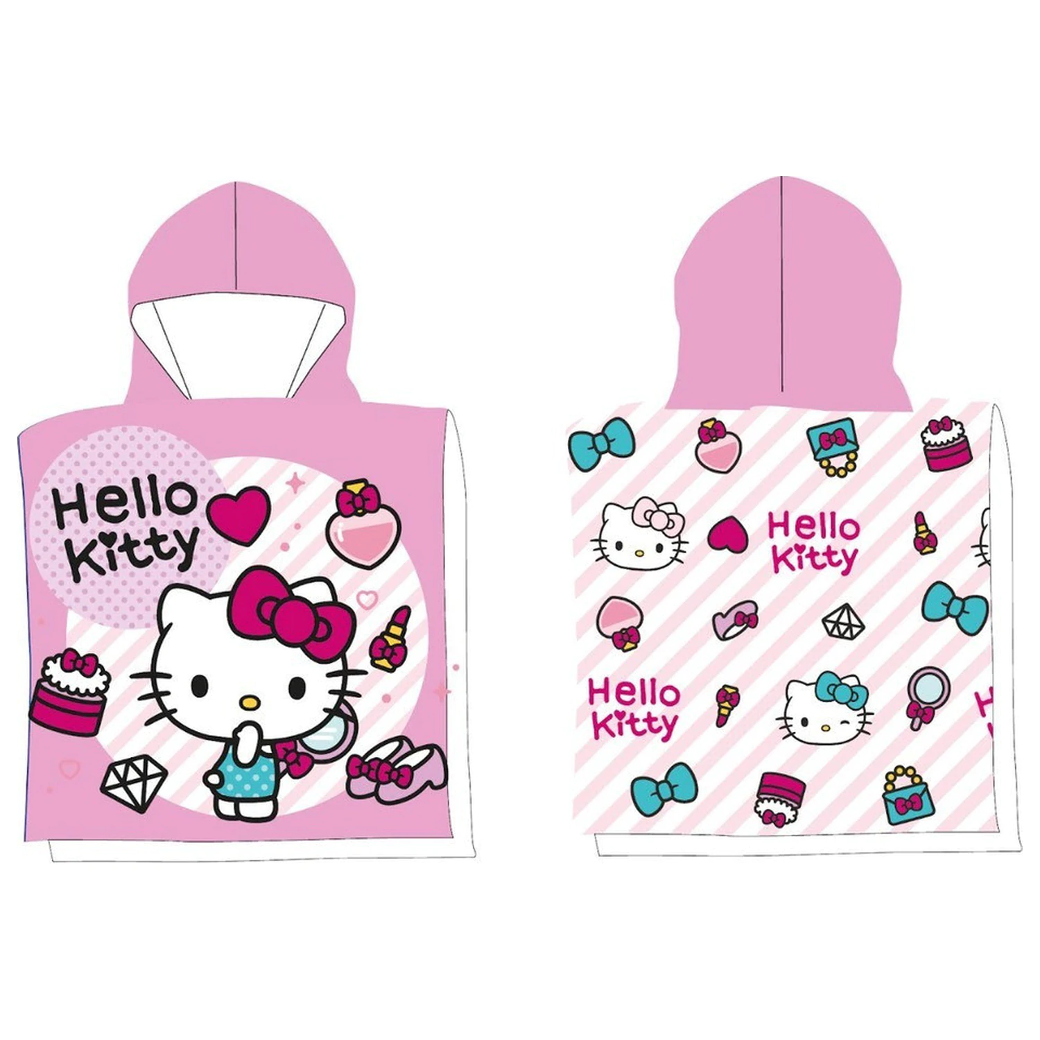 Hello Kitty Módní plážový ručník poncho 50x100 cm fotografii produktu