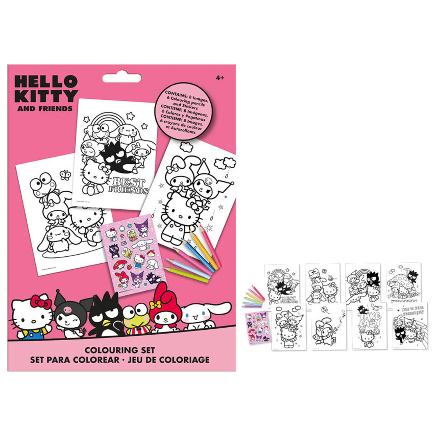 Hello Kitty and Friends omalovánkový set se samolepkami fotografii produktu