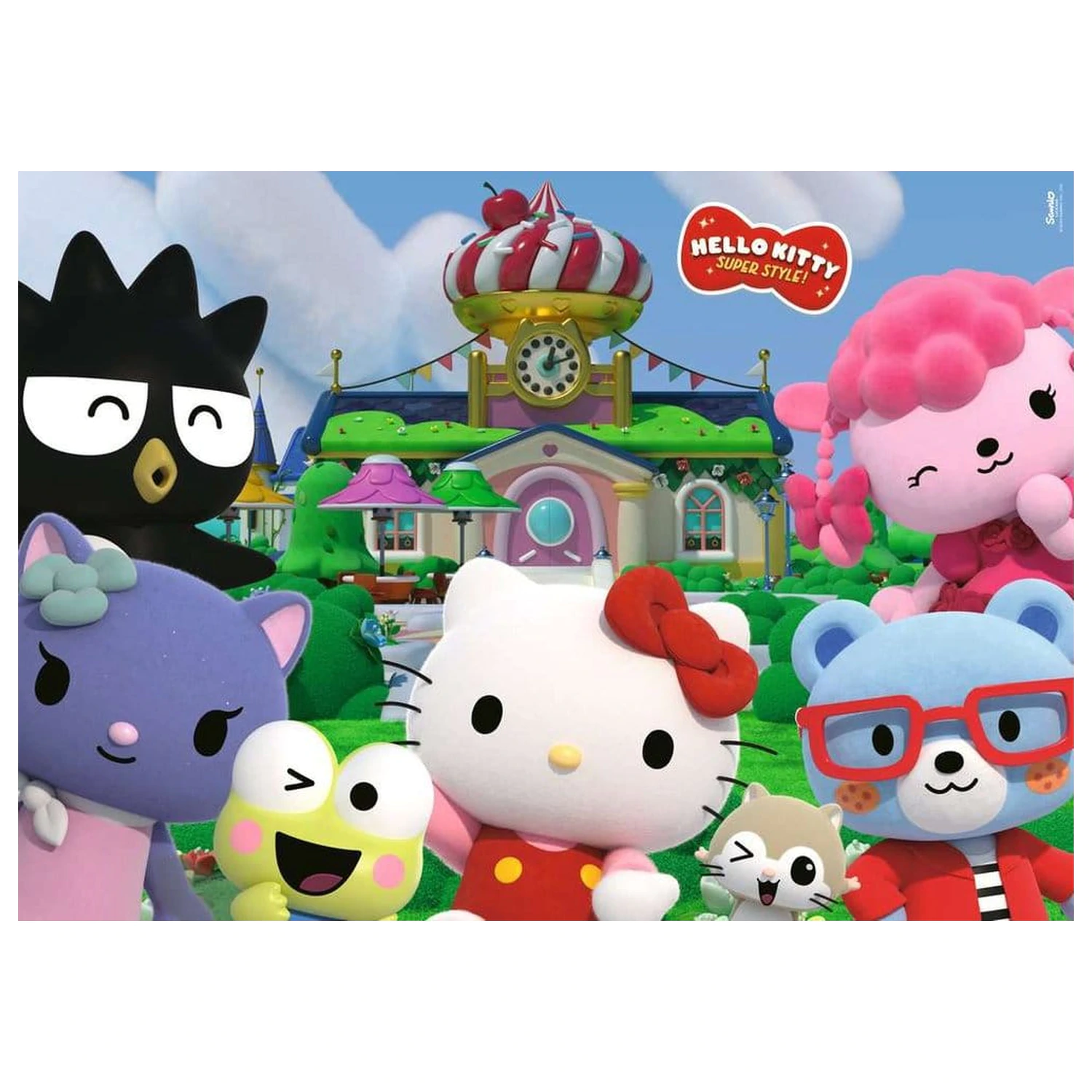 Hello Kitty Obří podlahové puzzle zábava v Cherry Town (24 kusů) fotografii produktu