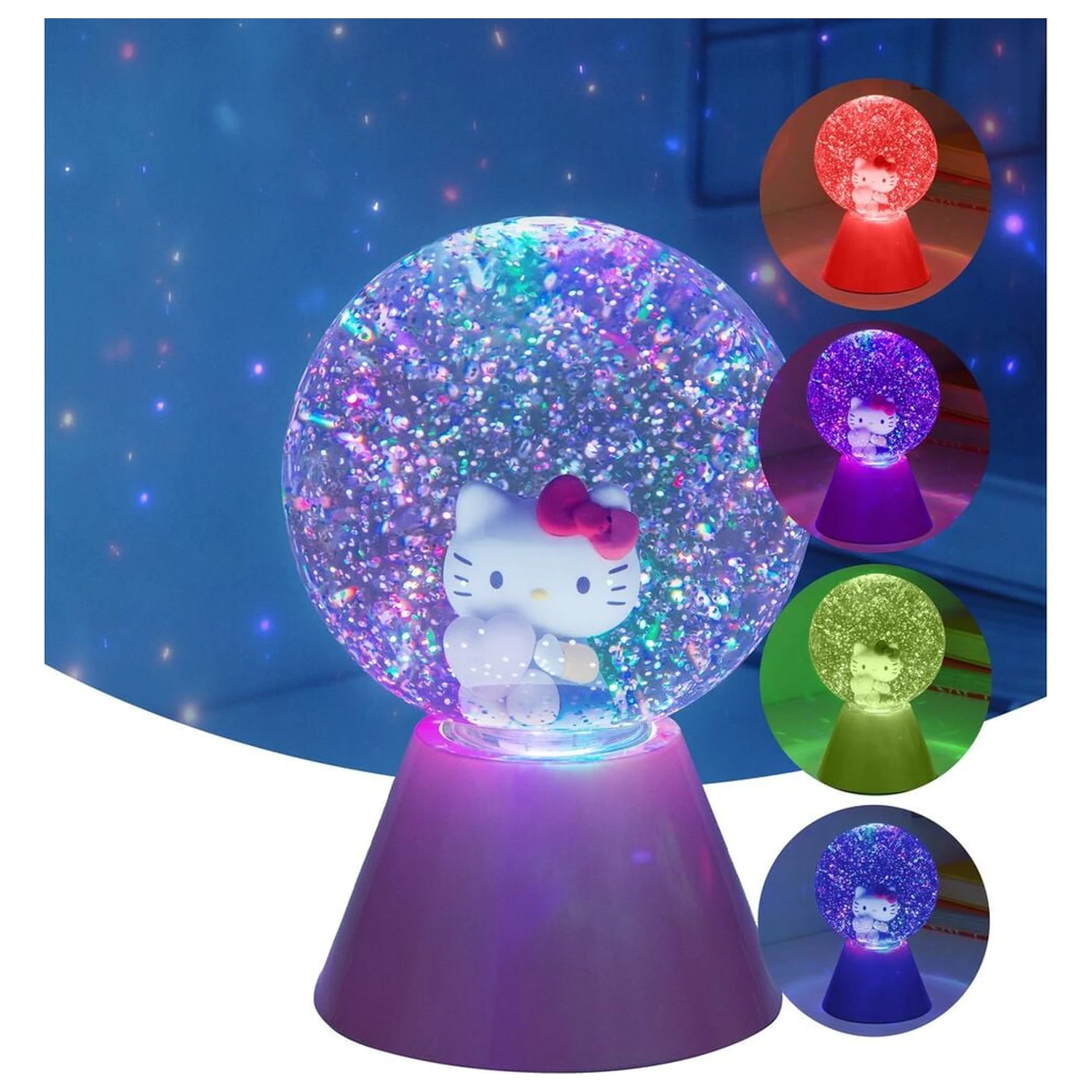 Hello Kitty Třpytivá LED Lampa fotografii produktu