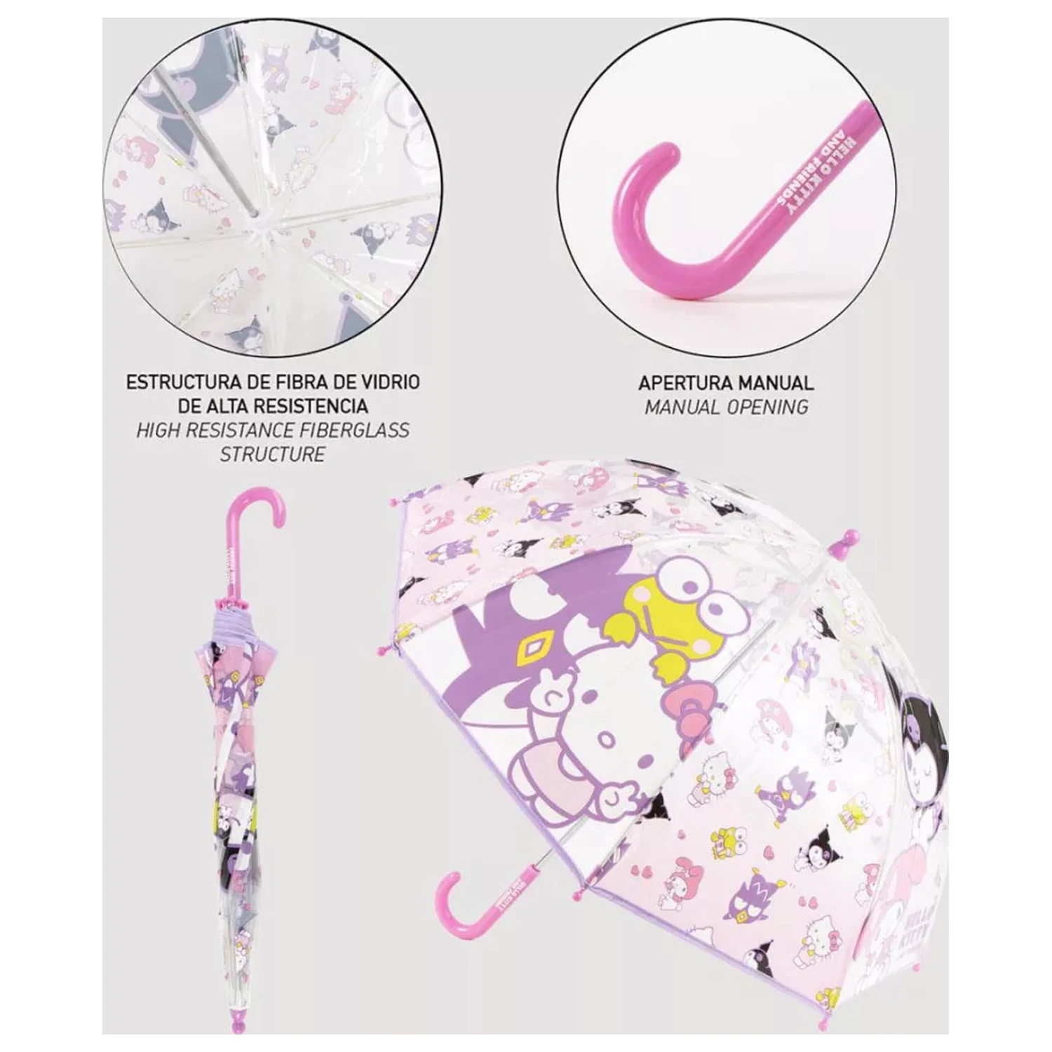 Hello Kitty Happy Friends Dětský transparentní deštník fotografii produktu