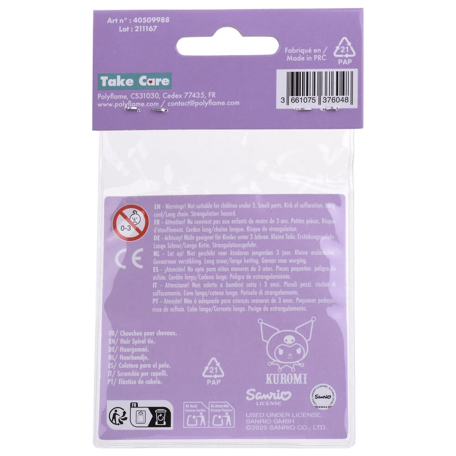 Hello Kitty Kuromi pack 2 gumičky do vlasů fotografii produktu