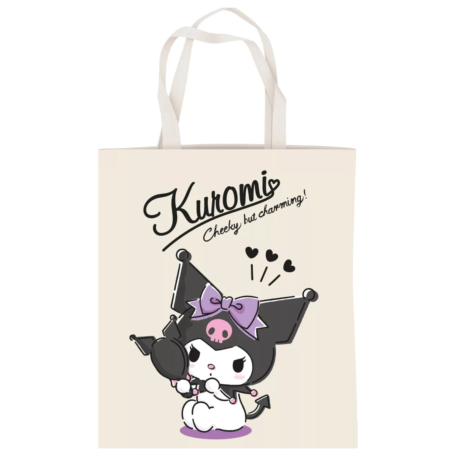 Hello Kitty Kuromi Okouzlující plátěná taška, nákupní taška 44 cm fotografii produktu