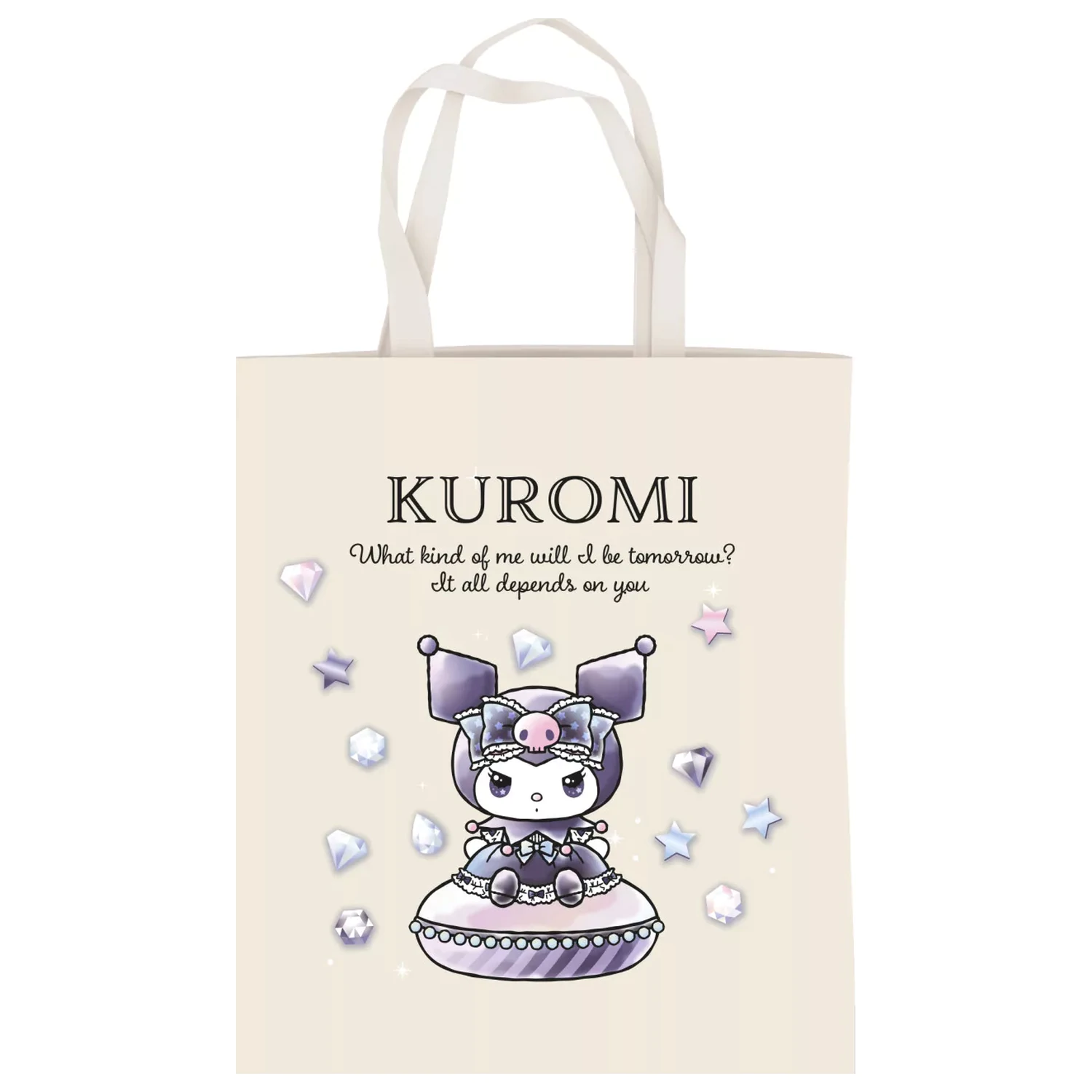 Hello Kitty Kuromi Diamond plátěná taška, nákupní taška 44 cm fotografii produktu