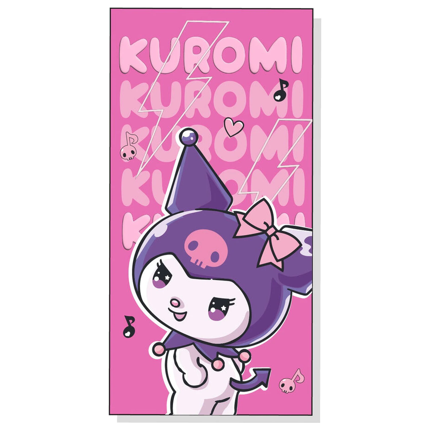 Hello Kitty Kuromi plážová osuška z mikrovlákna fotografii produktu