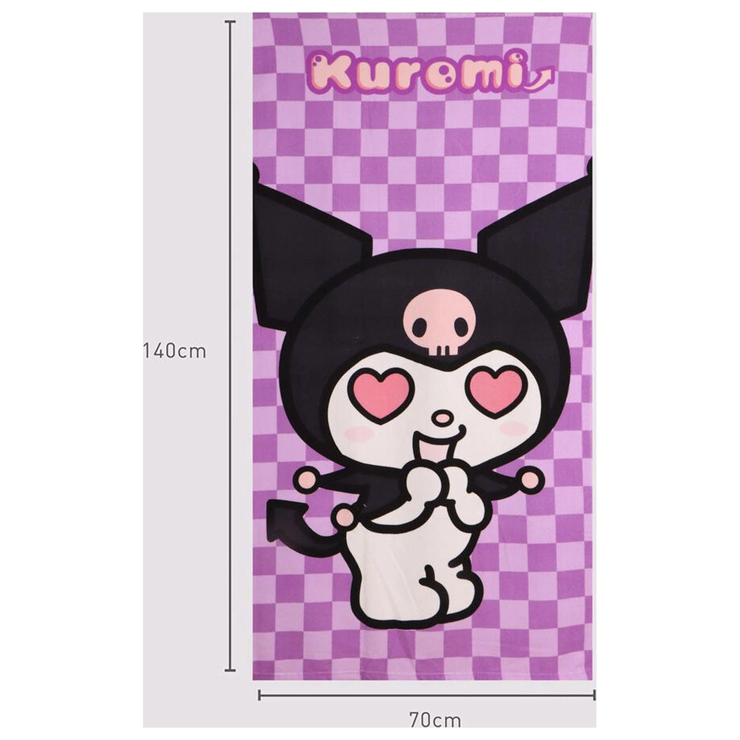 Hello Kitty Kuromi mikrovláknová plážová osuška fotografii produktu