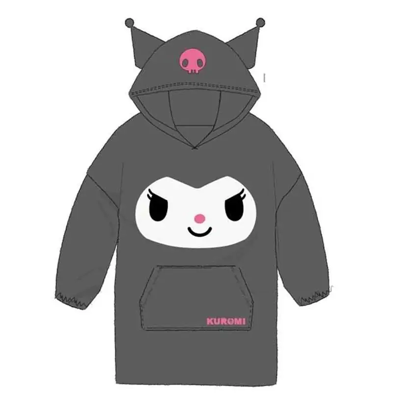 Hello Kitty Kuromi oversize mikino kabát pro děti, korálový fotografii produktu