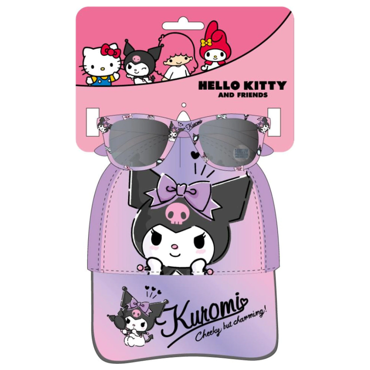 Hello Kitty a Kuromi Sada slunečních brýlí a baseballové čepice fotografii produktu