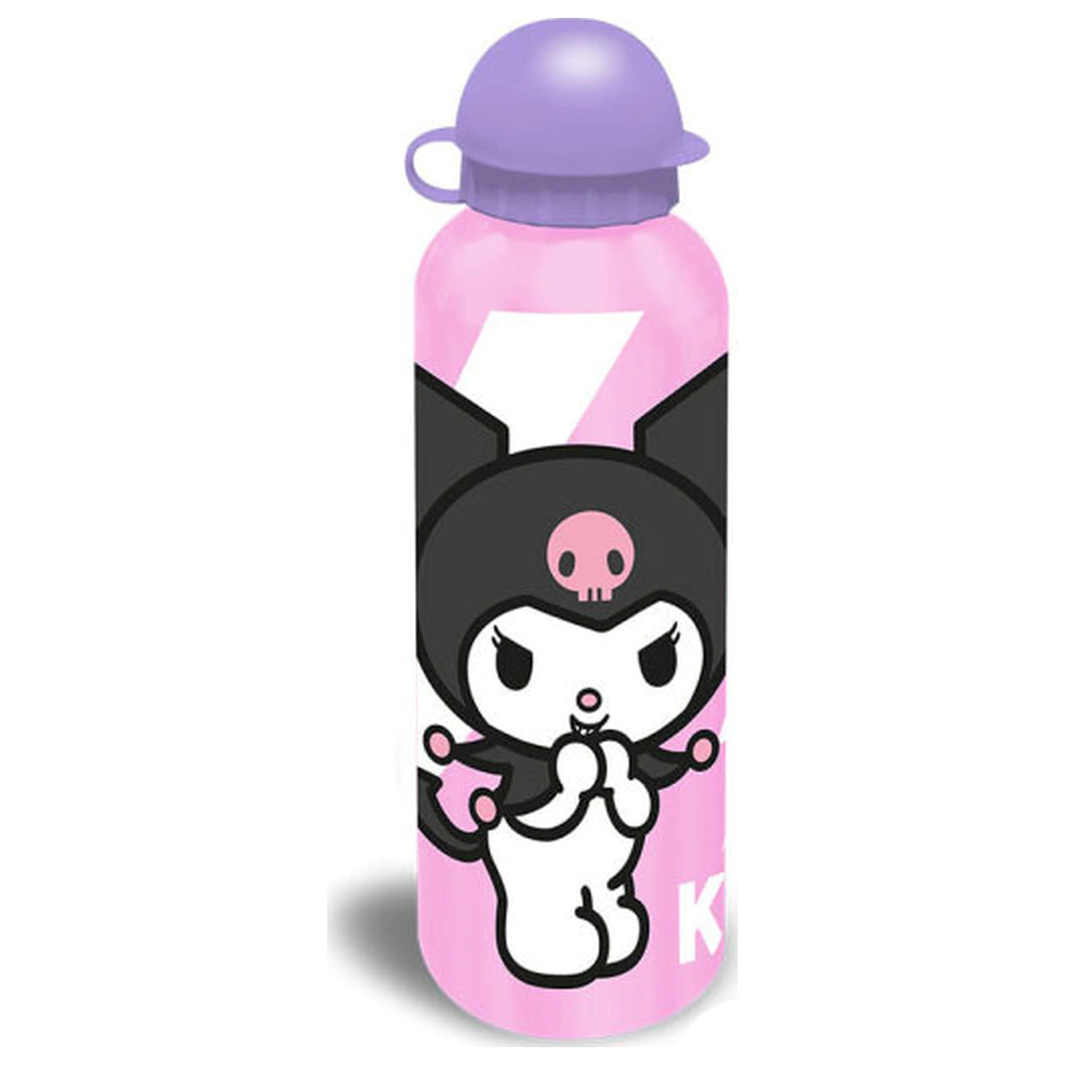 Hello Kitty Kuromi Růžová hliníková láhev na pití s víčkem 500 ml fotografii produktu